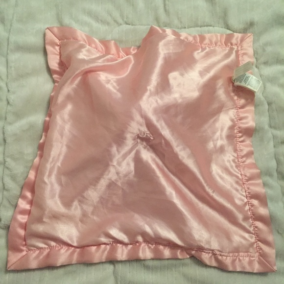 Carter's Pink White Bunny Rabbit Satin Trim Plush Security Blanket Lovey - Picture 4 of 7